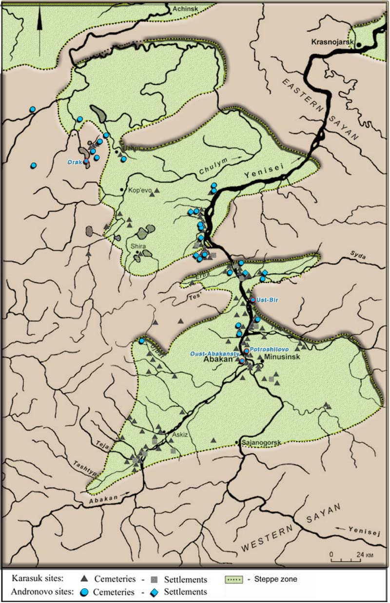 andronovo-minusinsk-basin-map